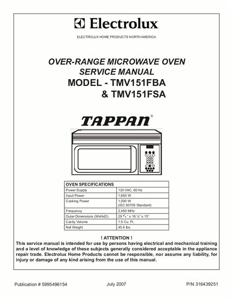 Download Pdf Tappan Microwave Manual Ebook Reader