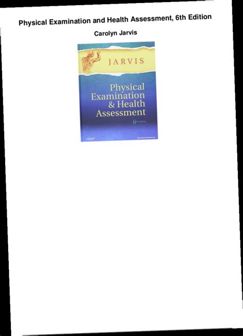 Download Physical Examination and Health Assessment 6th Edition PDF Kindle Editon