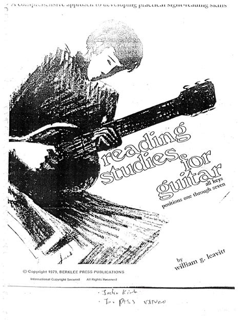 Download Reading Studies For Guitar Pdf Ebooks By William Leavitt ... Epub