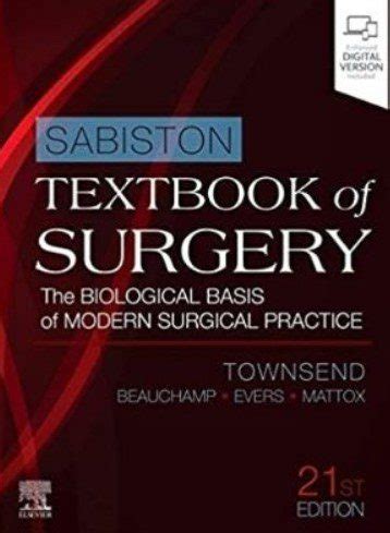 Download Sabiston Textbook of Surgery  The Biological Basis of Modern Surgical Practice PDF Epub