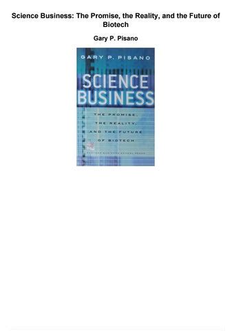 Download Science Business  The Promise  the Reality  and the Future of Biotech PDF Epub