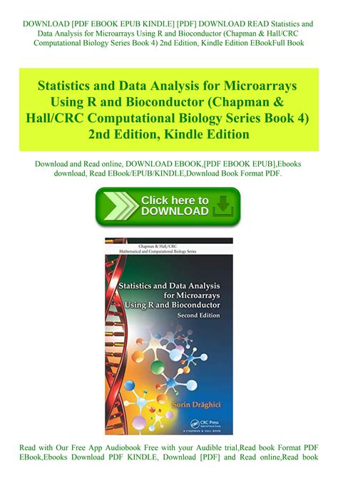 Download Statistics and Data Analysis for Microarrays Using R and Bioconductor  Second Edition PDF Epub