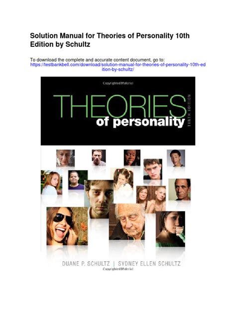 Download Theories of Personality 10th by Schultz PDF Kindle Editon