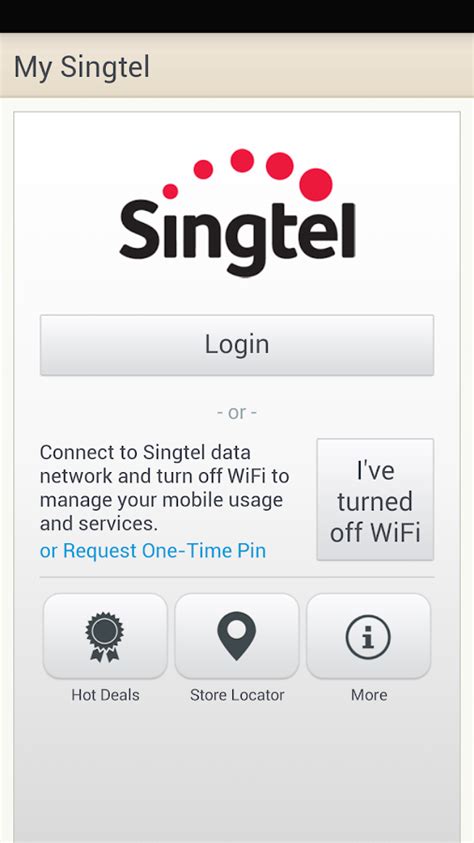 Download and install the My Singtel app