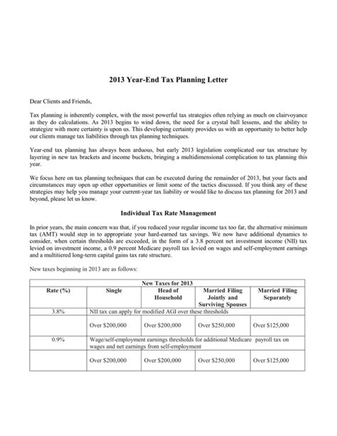 Download the Year-End Tax Planning Letter for Individual Clients