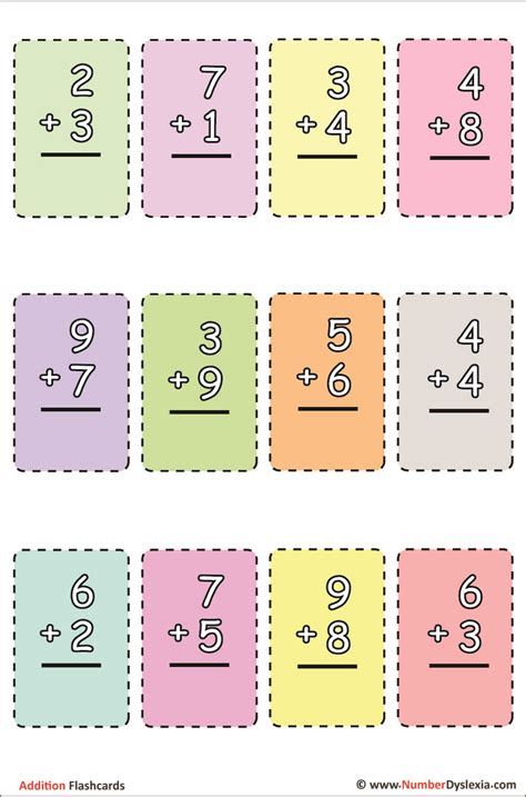 Downloadable Free Printable Addition Flash Cards Printable