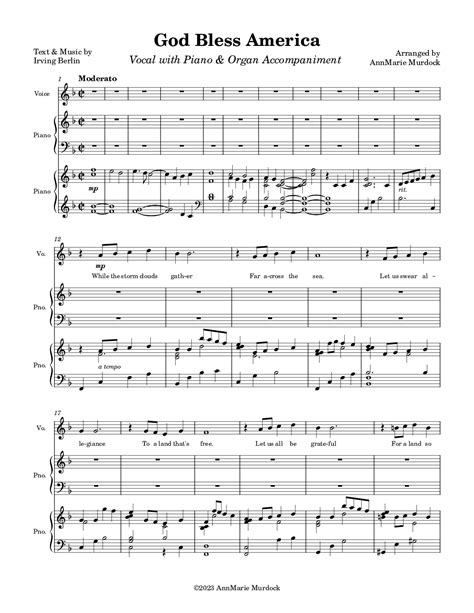 Downloadable Free Printable God Bless America Sheet Music