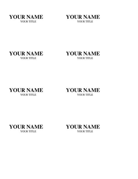 Downloadable Name Tag Template Word