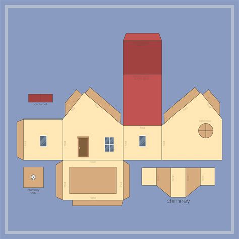 Downloadable Paper House Template Printable