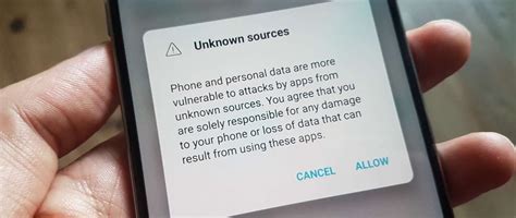 Downloading apps from untrusted sources: