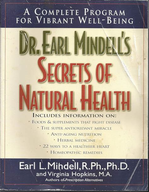 Dr Earl Mindell s Secrets of Natural Health A Complete Program for Vibrant Well-Being Epub