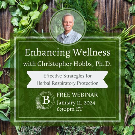 Dr. Christopher Hobbs, a renowned herbalist and author, observed: