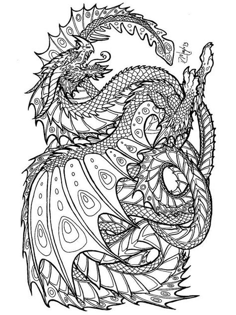 Dragon Coloring books for adults Fantasy Design Adult coloring books PDF