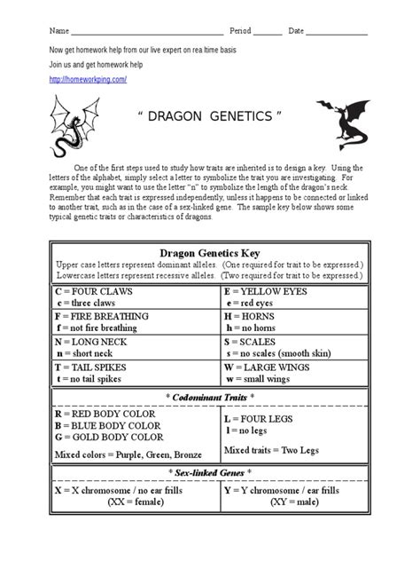 Dragon Genetics Answers Reader