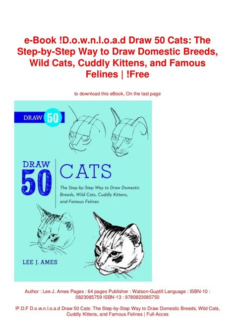 Draw 50 Cats The Step-by-Step Way to Draw Domestic Breeds Doc