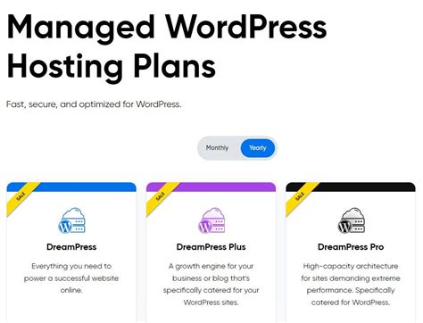 DreamHost's optimized managed WordPress hosting solutions