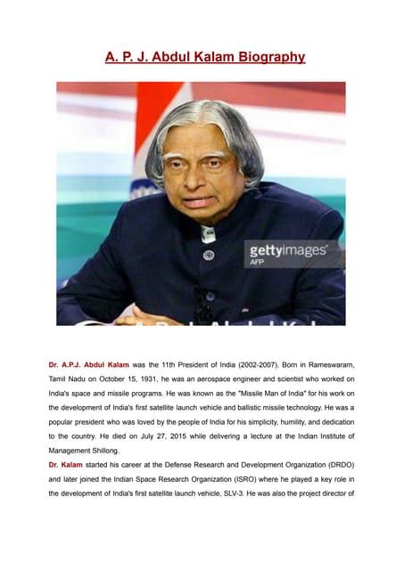 Dreams to Reality A Biography of Dr. A.P.J. Abdul Kalam PDF