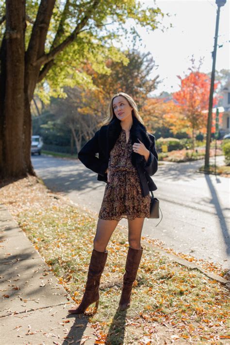 Dress and Knee High Boots: The Perfect Fall Combo