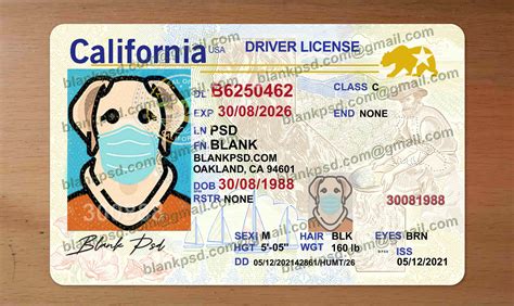 Drivers License Template California