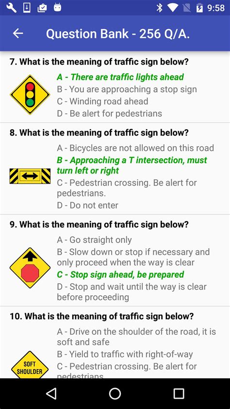 Driving Test Questions And Answers PDF