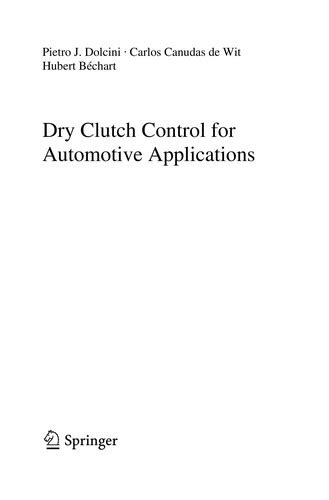 Dry Clutch Control for Automotive Applications 1st Edition Doc