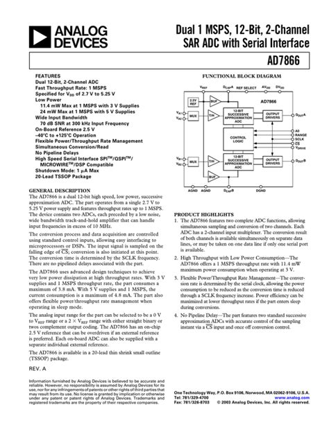 Dual 12-bit ADC (1 Msps):