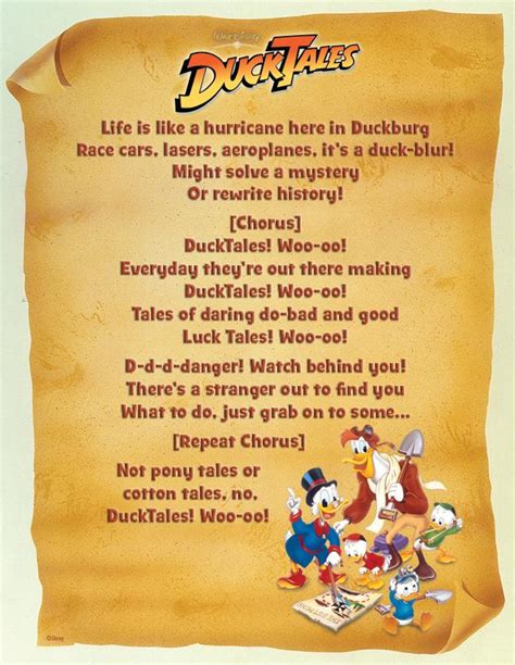 DuckTales Theme Song with Lyrics: Journey through Nostalgia