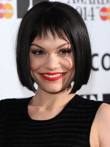 Durable Black Lace Front Chin Length Jessie J Wigs