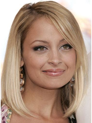 Durable Blonde Lace Front Shoulder Length Celebrity Wigs