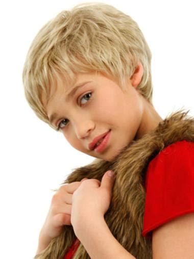 Durable Blonde Wavy Short Kids Wigs