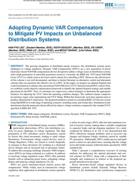 Dynamic VoltAmpere Reactive compensators (D-VAR)