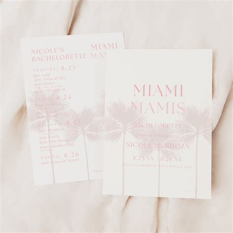 E Invite Template Palm Trees And Flamingos Party Invitations