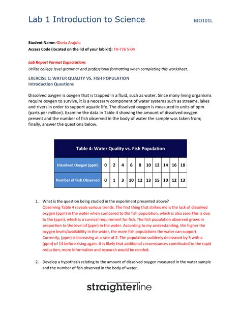 E Science Biology Lab 1 Answers Kindle Editon