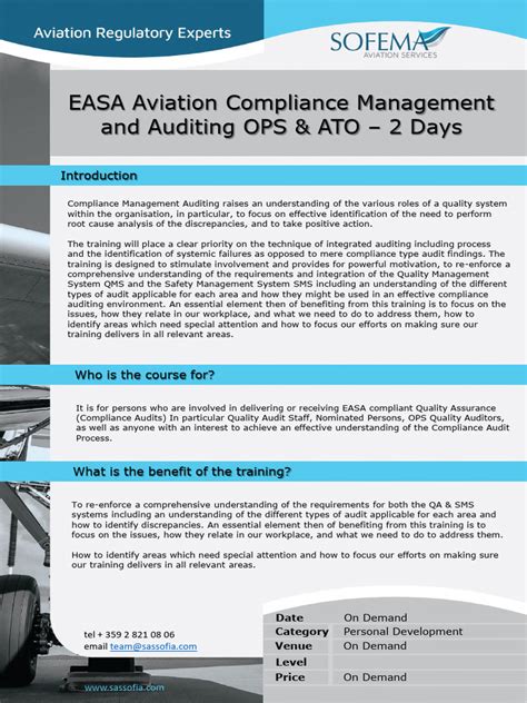 EASA ATO OPERATIONS MANUAL Ebook Kindle Editon