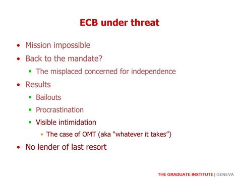 ECB's Mission and Mandate