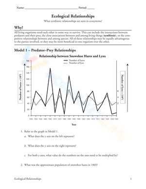 ECOLOGICAL RELATIONSHIPS BIOLOGY IF8765 ANSWERS Ebook Kindle Editon