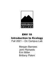 ECOLOGY ON CAMPUS LAB MANUAL ANSWERS Ebook Kindle Editon