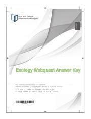 ECOLOGY WEBQUEST ANSWER KEY Ebook Doc