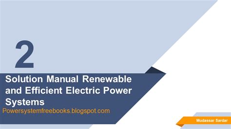 ELECTRIC POWER SYSTEMS SOLUTION MANUAL Ebook Kindle Editon