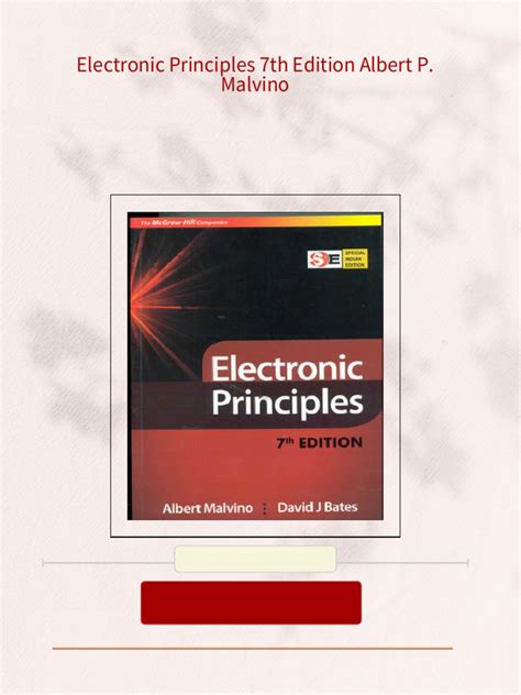 ELECTRONIC PRINCIPLES ALBERT MALVINO 7TH EDITION Ebook PDF