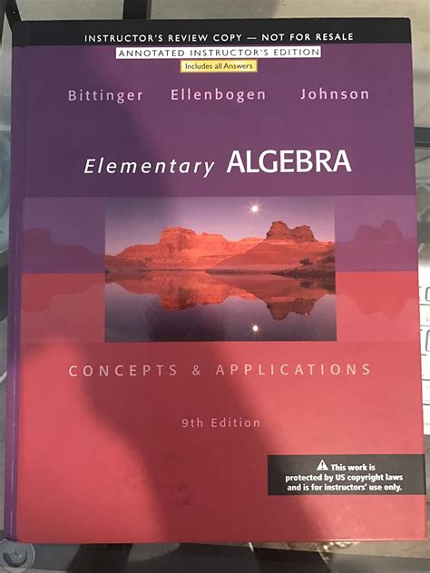 ELEMENTARY ALGEBRA 9TH EDITION BITTINGER Ebook Epub