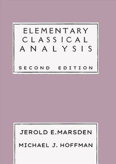 ELEMENTARY CLASSICAL ANALYSIS MARSDEN HOFFMAN Ebook Kindle Editon