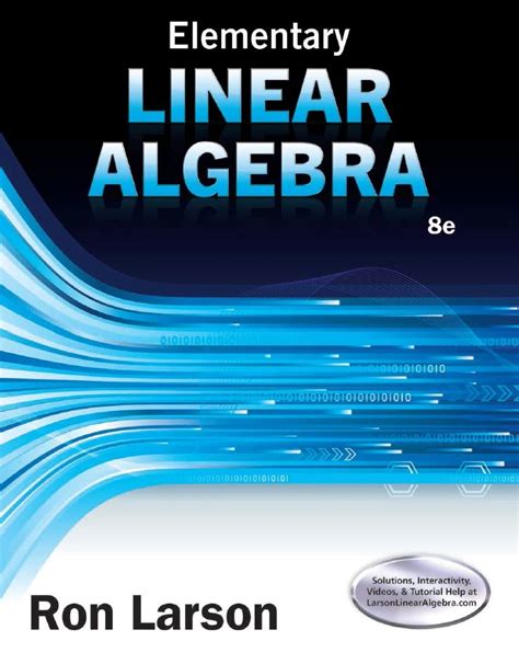 ELEMENTARY LINEAR ALGEBRA LARSON SOLUTION MANUAL PDF Ebook Kindle Editon