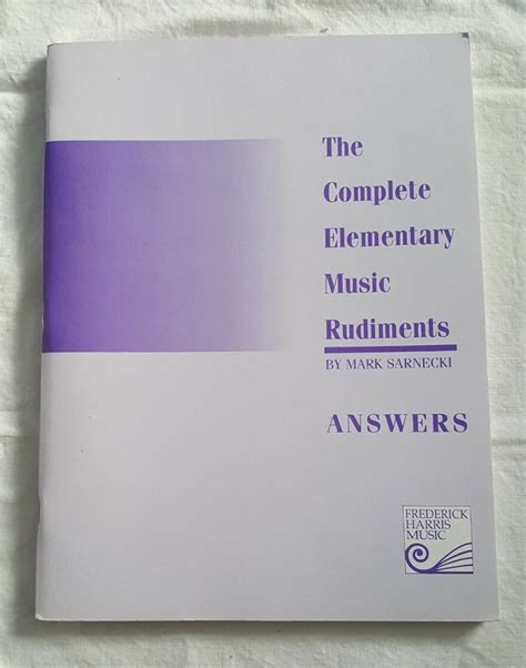 ELEMENTARY MUSIC RUDIMENTS ADVANCED ANSWERS Ebook Doc