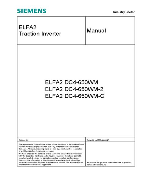 ELFA2 MANUAL TRACTION INVERTER Ebook Kindle Editon