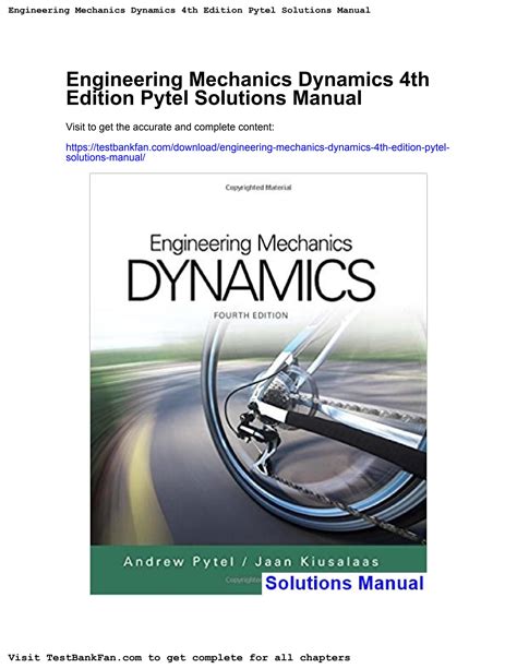 ENGINEERING MECHANICS BY PYTEL SOLUTION MANUAL ANSWER Ebook Doc