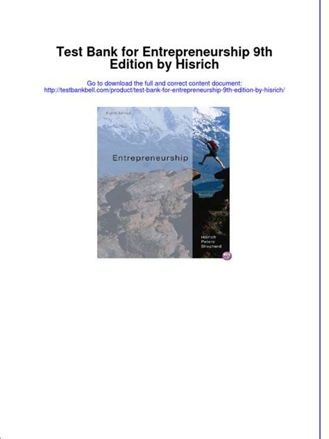 ENTREPRENEURSHIP HISRICH 9TH EDITION DOWNLOAD Ebook Reader