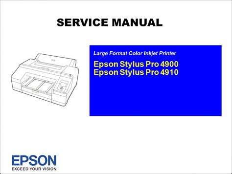 EPSON STYLUS PRO 4900 FIELD REPAIR MANUAL Ebook PDF