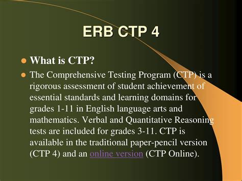 ERB CTP 4 7 GRADE SAMPLE TEST Ebook Kindle Editon