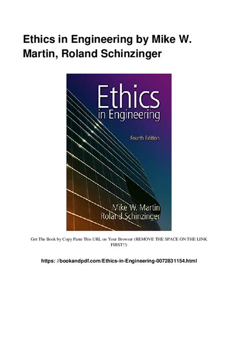 ETHICS IN ENGINEERING MIKE MARTIN 3RD EDITION Ebook Kindle Editon